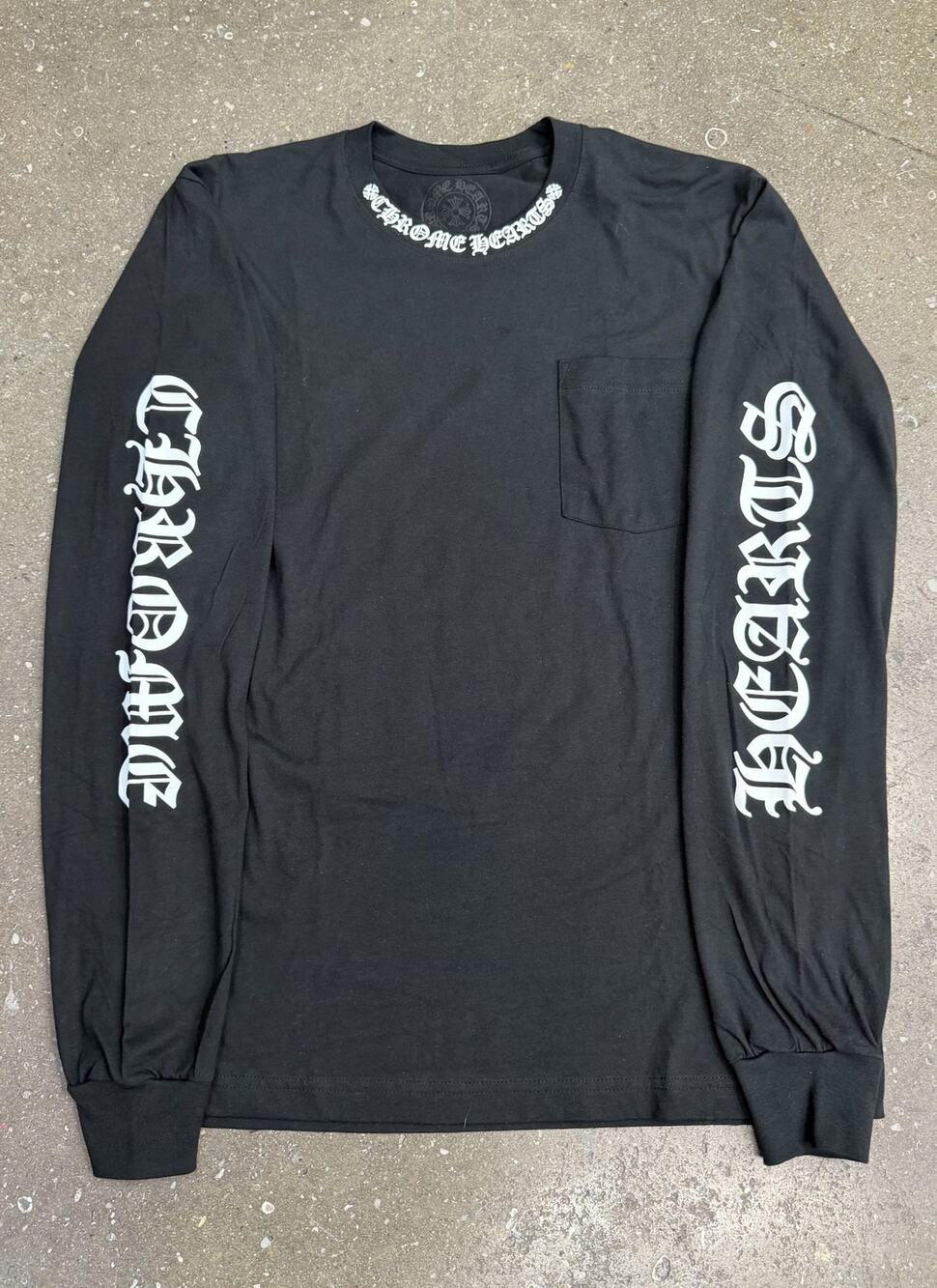 Chrome Hearts Neck Logo Script Longsleeve T-Shirt